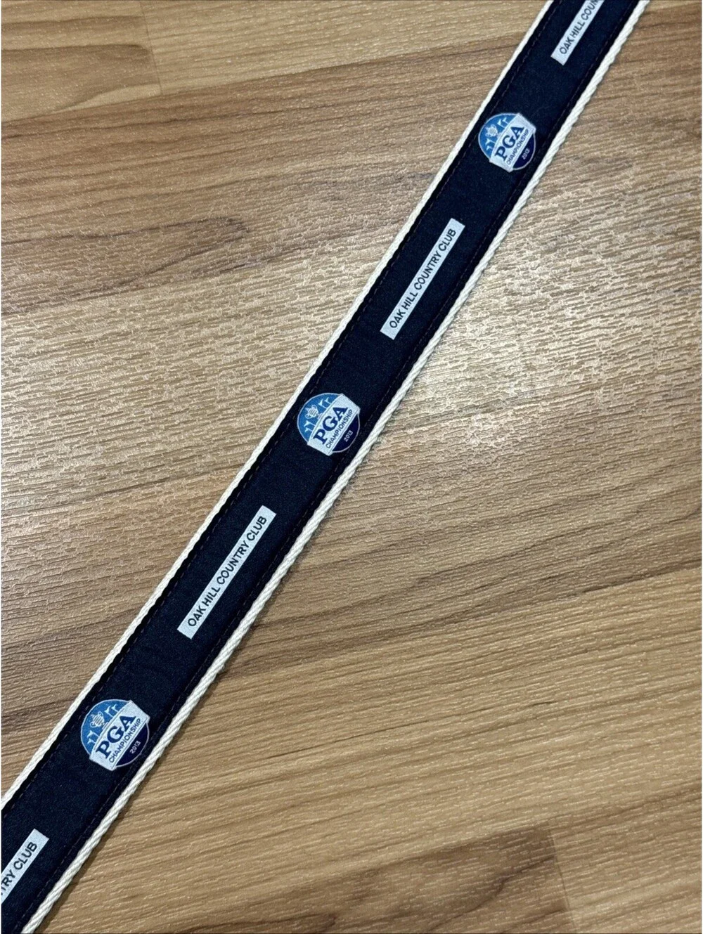 PGA Championship Oak Hill Country Club Navy Ribbon D-Ring Belt Men's L
